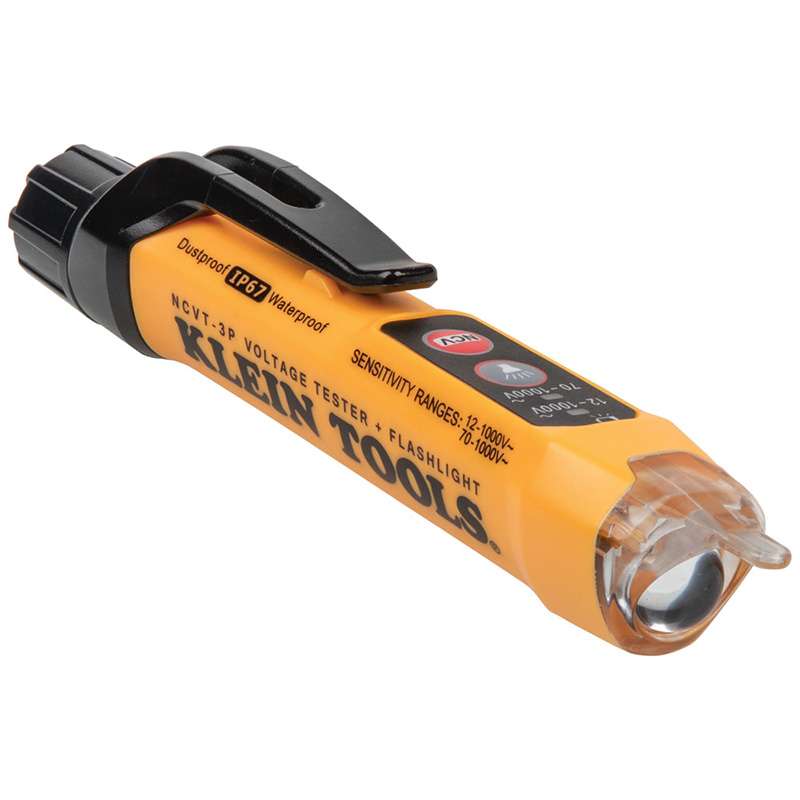 Dual Range Non-Contact Voltage Tester with Flashlight, 12 to 1000V AC